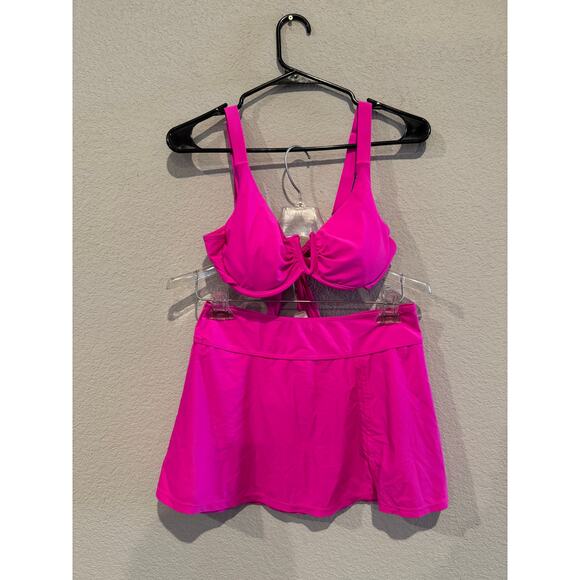 Bold Pink Women's 3 Piece Swimsuit - Picture 2 of 10